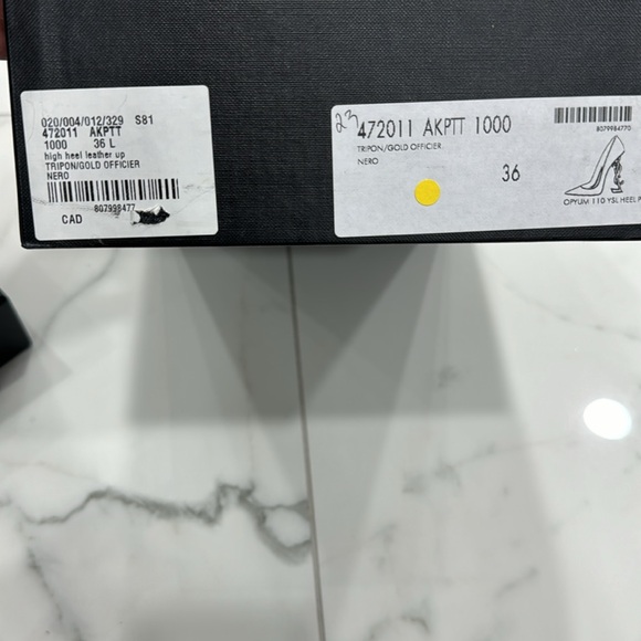 YSL Opyum black heel with bronze detail - Picture 2 of 5